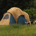 Tent in a regional campground; link to article.